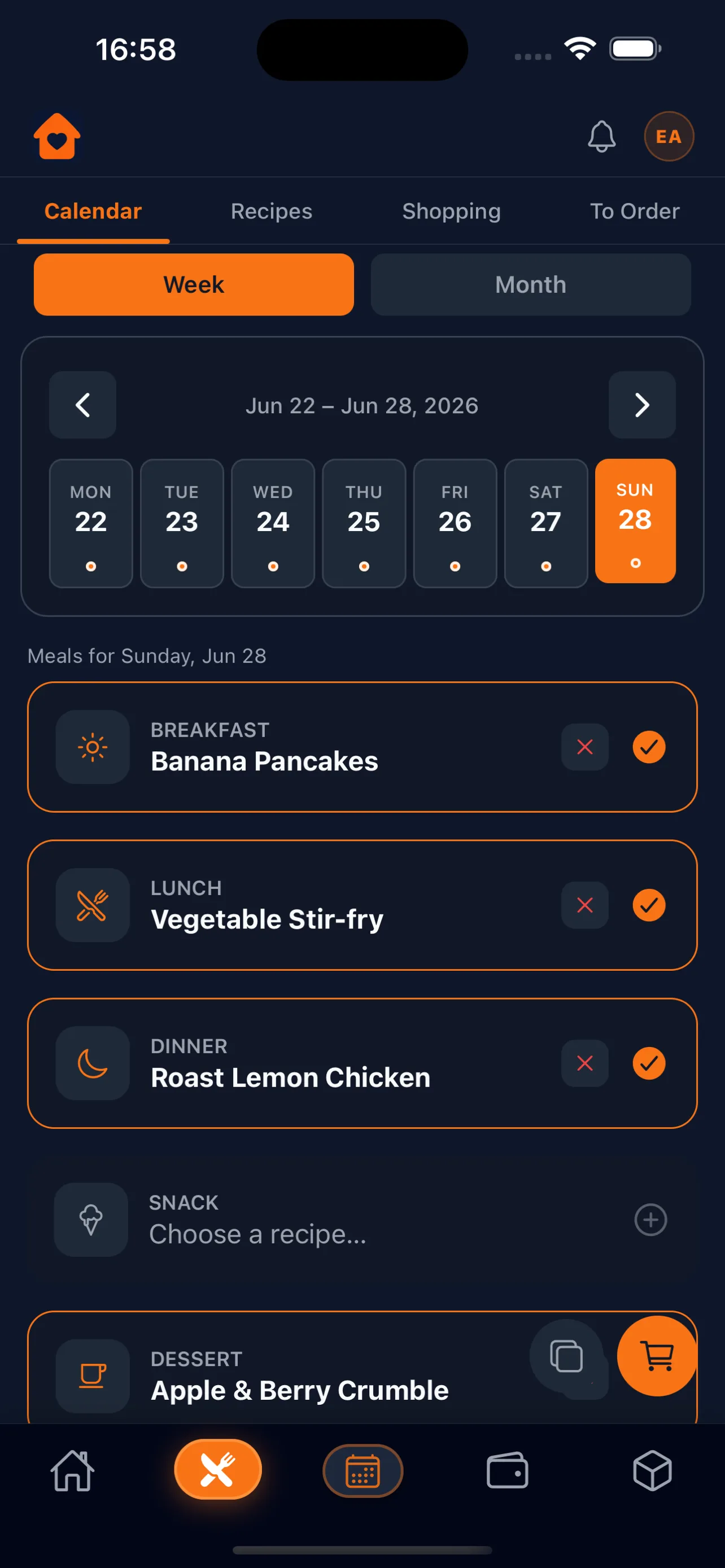 GiKi Home meal planner